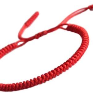 Men Women Chinese Lucky Red String Bracelet Tibetan Buddhist Prayer Handmade Yog